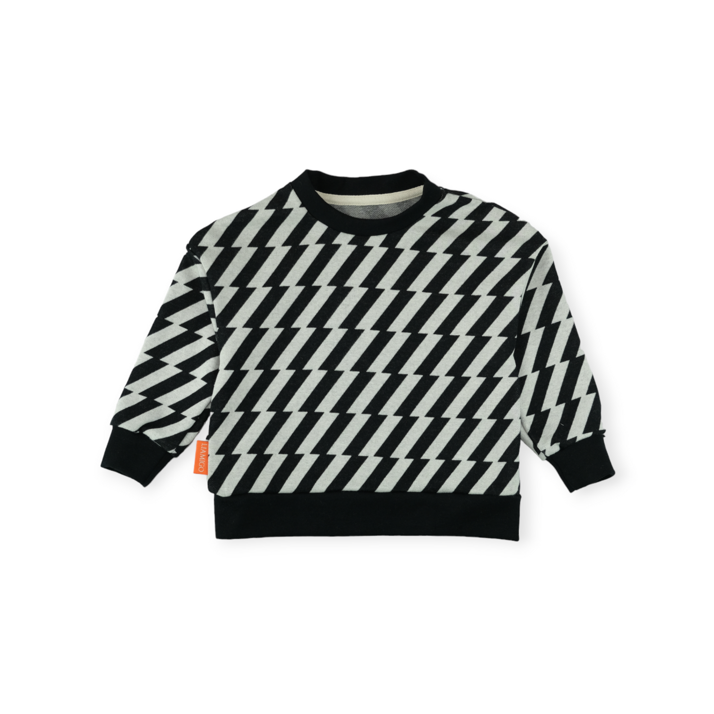 Pullover Black & White Street ZigZag